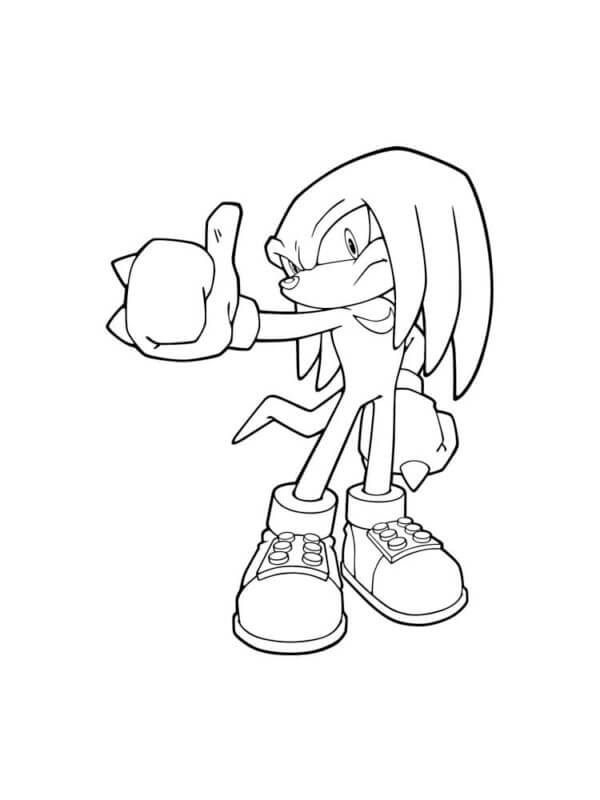 Desenhos de Desenhando Knuckles normais para colorir