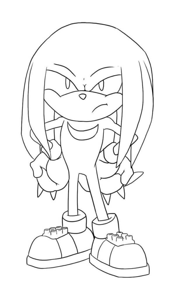 Desenhos de Desenhando Knuckles simples para colorir