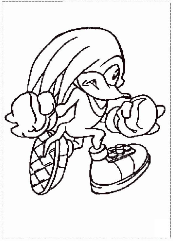 Desenhos de Desenhando Knuckles para colorir