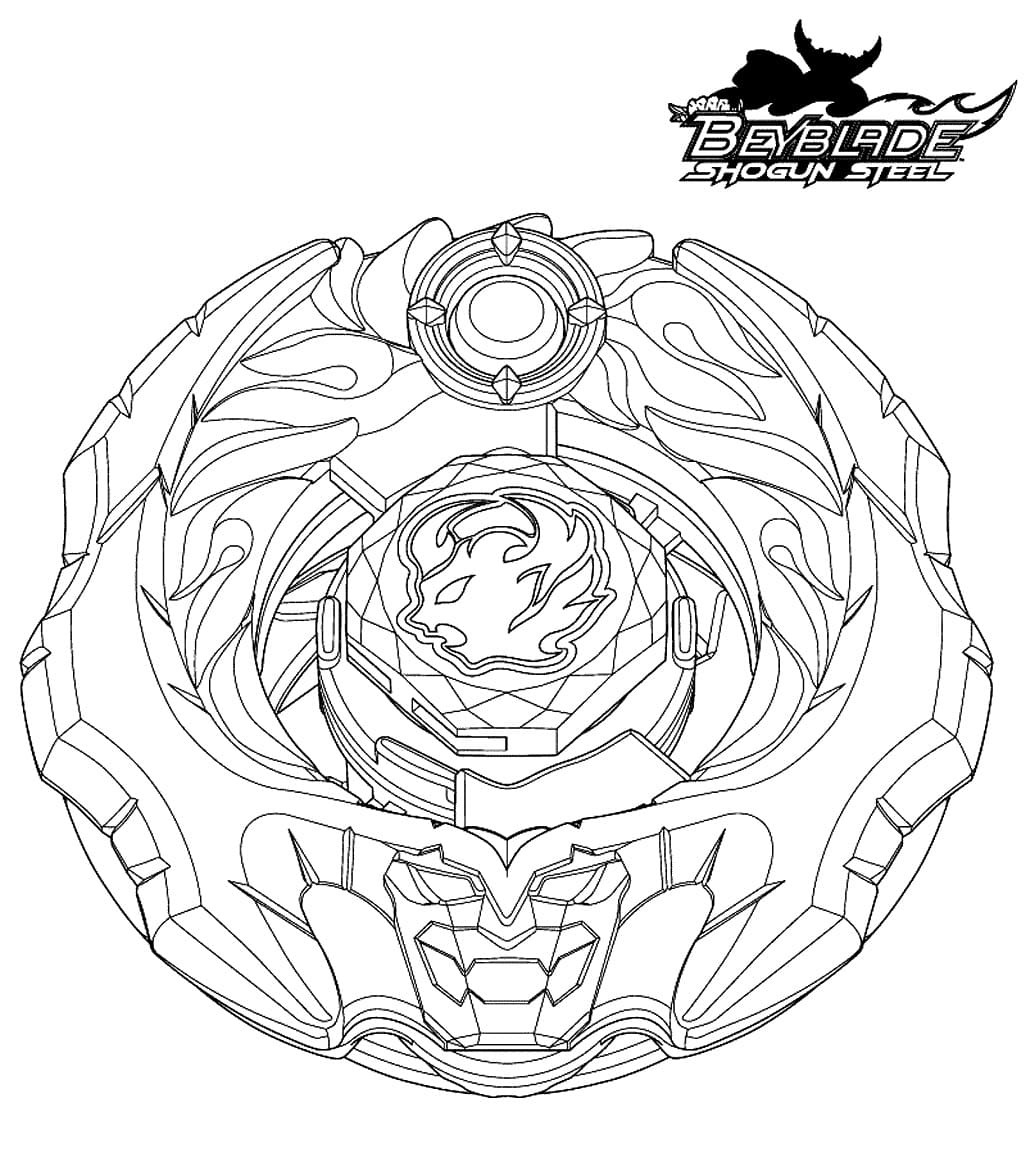 Desenhar Beyblade Samurai livre para colorir