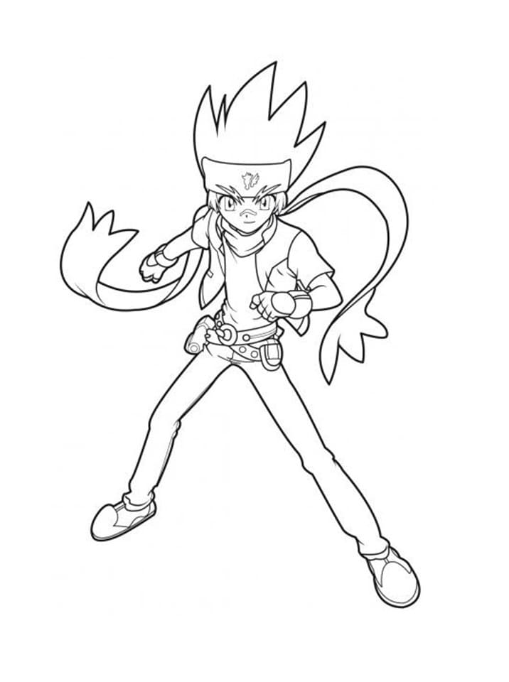 Desenhar Gingka Hagane de Beyblade grátis para colorir