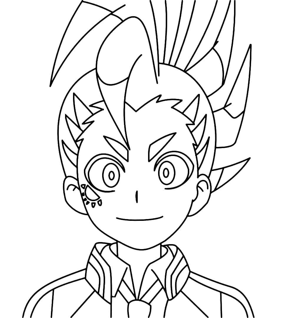 Desenhos de Desenhar Hikaru Hizashi de Beyblade grátis para colorir