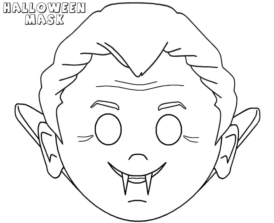 Desenhos de Desenhar Máscara de Halloween Grátis para colorir