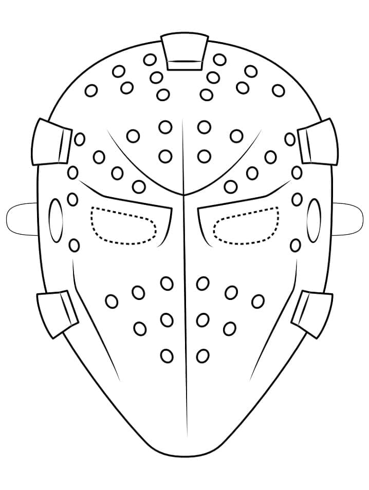 Desenhos de Desenhar Máscara de Halloween Jason para colorir