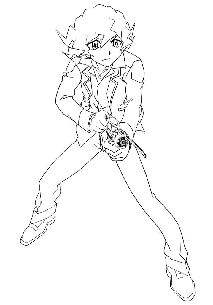 Desenhar Shinobu Hiryuin de Beyblade grátis para colorir