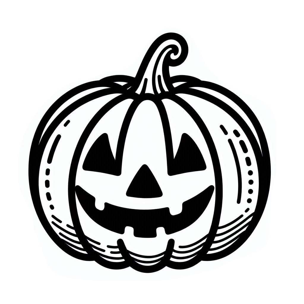 Desenhos de Desenhar abóbora de Halloween para crianças para colorir