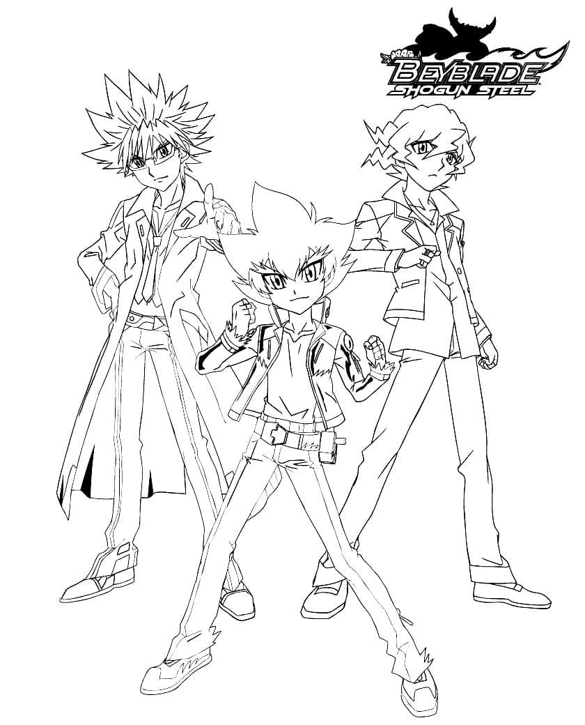 Desenhos de Desenhar personagens Beyblade Shogun Steel para colorir