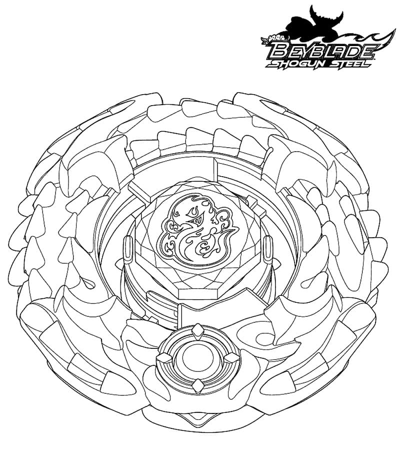 Desenhos de Desenhe Beyblade Ninja Salamandra para colorir