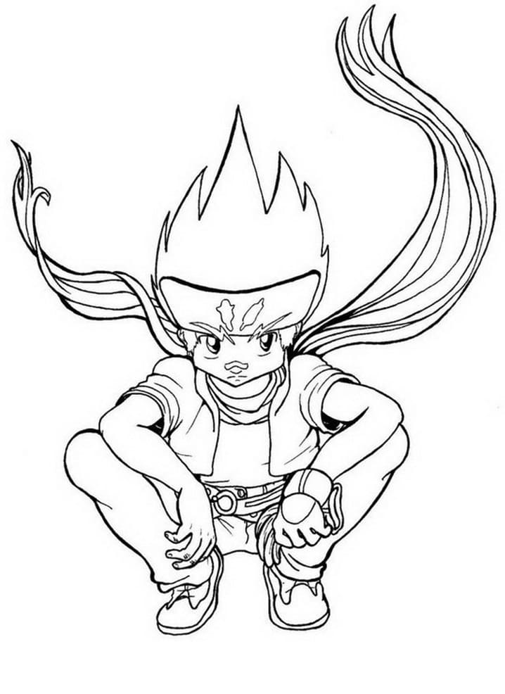 Desenhos de Desenhe Gingka Hagane do Anime Beyblade para colorir