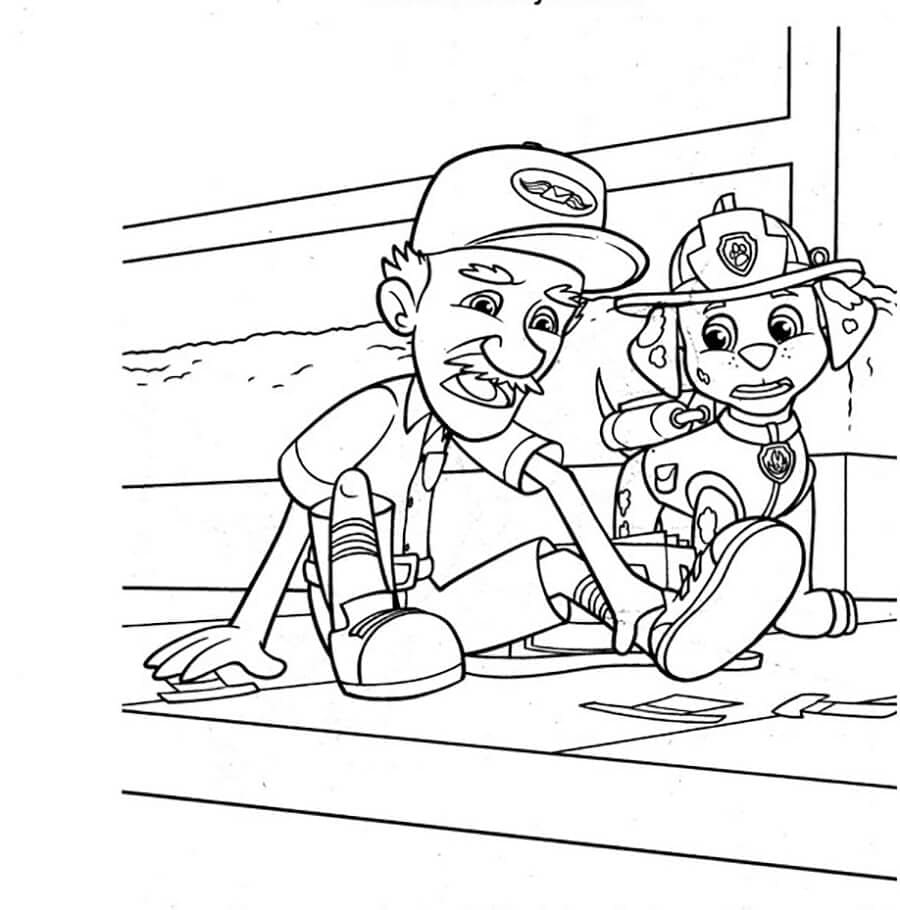 Desenhe Marshall e Mailman para colorir