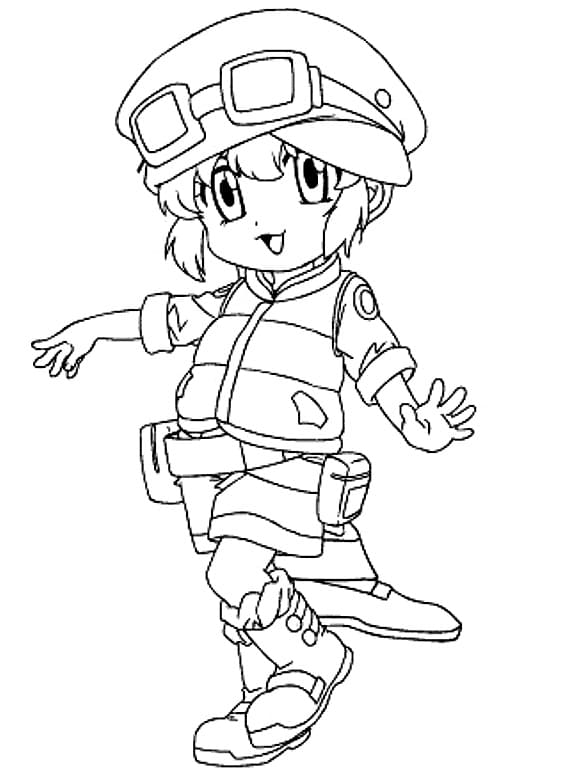 Desenhe Maru de Beyblade para colorir