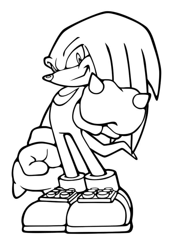 Desenhos de Desenhe grandes Knuckles para colorir