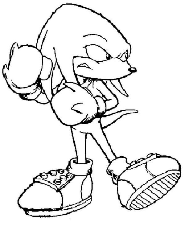 Desenhos de Desenho Básico Knuckles para colorir