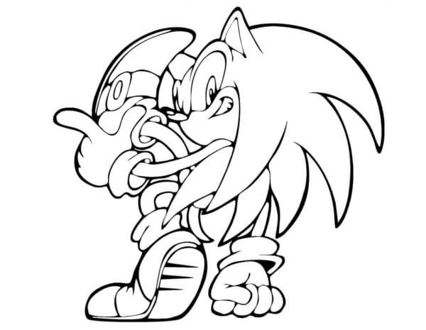 Desenhos de Desenho Knuckles Pronto para Correr para colorir