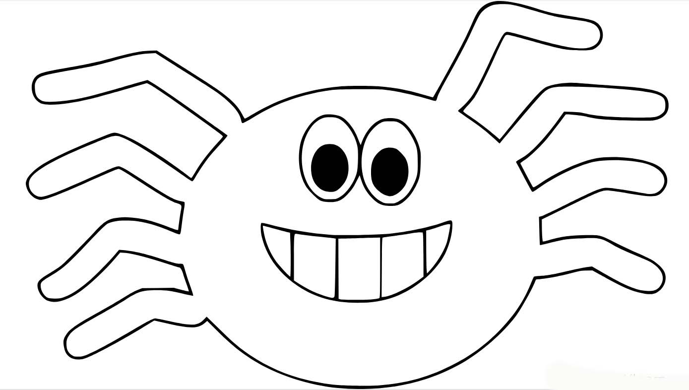 Desenhos de Desenho animado de aranha sorridente para colorir