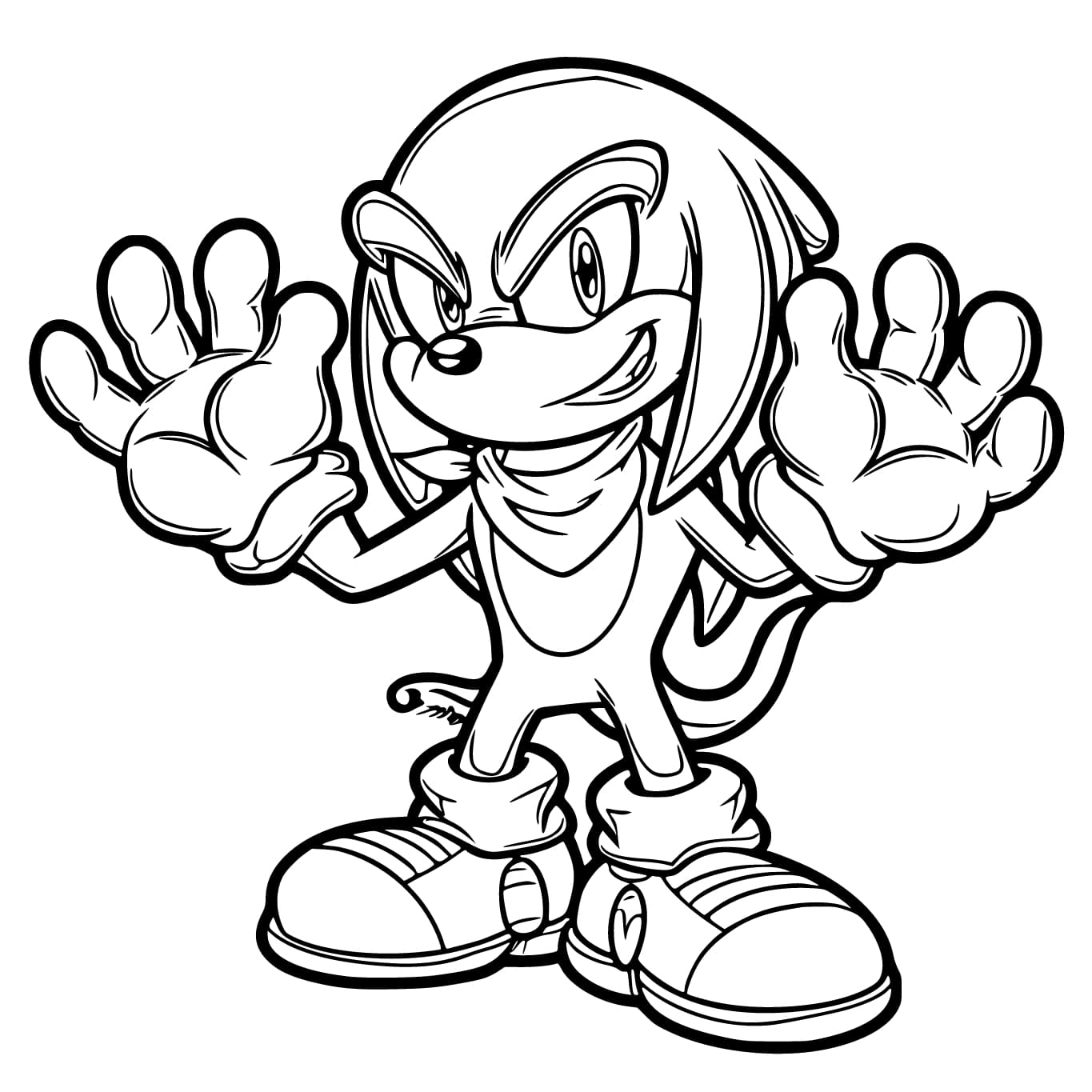 Desenhos de Desenho de Knuckles Divertido para colorir