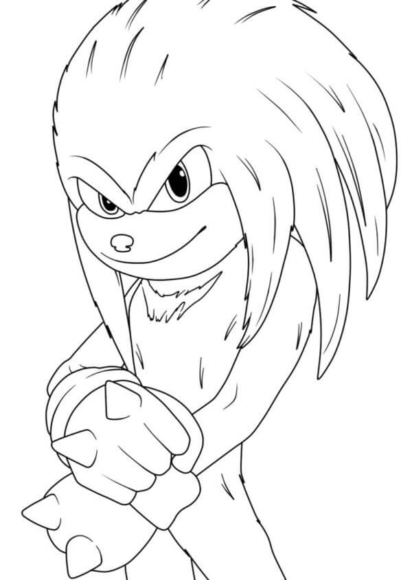 Desenhos de Desenho de Knuckles Sorridentes para colorir