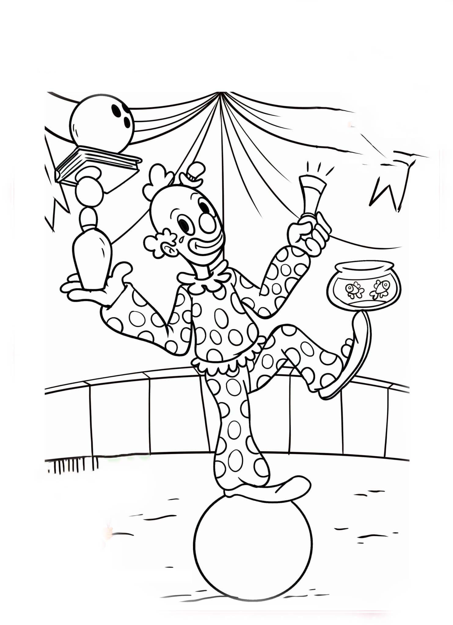 Desenhos de Dia do Circo grátis para colorir