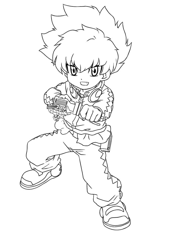 Desenhos de Eight Unabara de Beyblade grátis para colorir