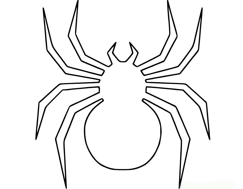 Desenhos de Esboço de aranha enorme para colorir