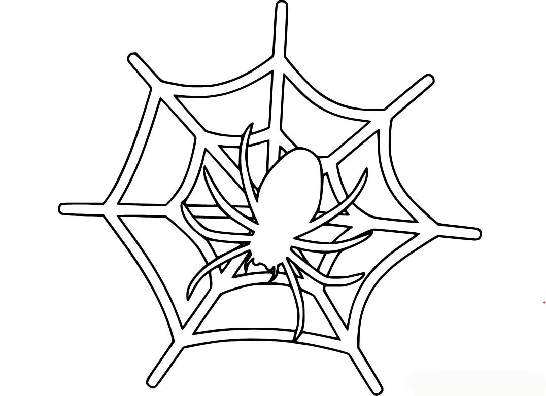 Desenhos de Esboço de teia de aranha para colorir