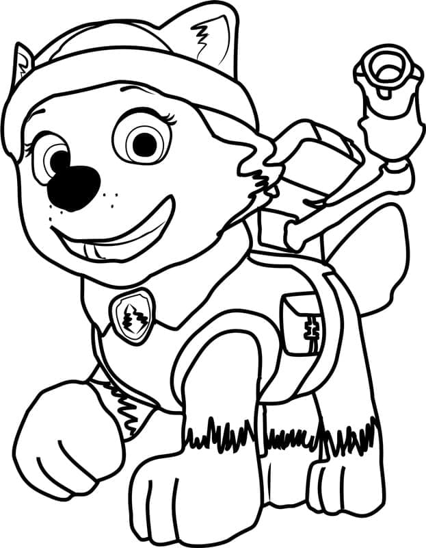 Desenhos de Feliz Patrulha Canina do Everest para colorir