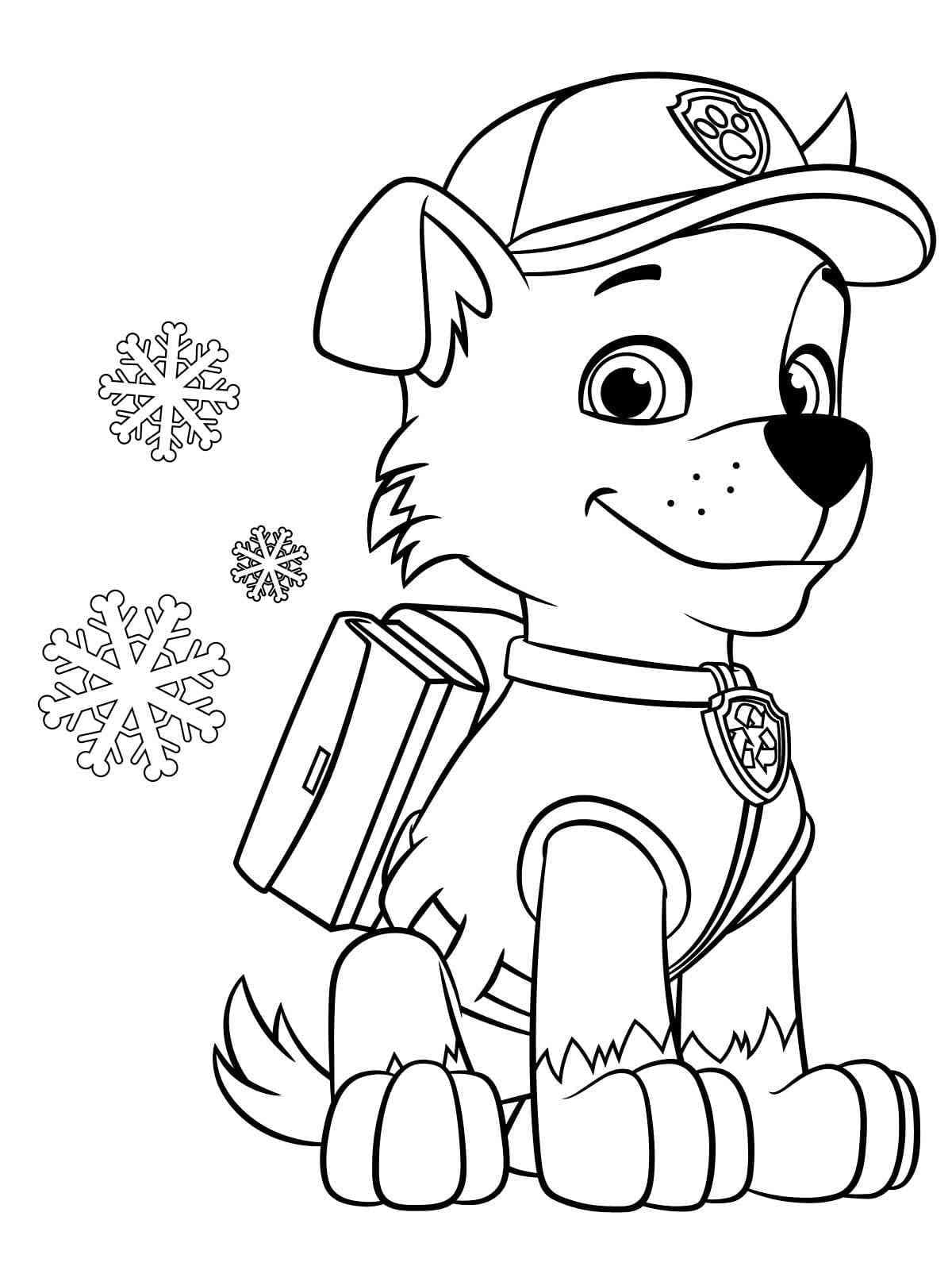 Desenhos de Fofo Rocky Patrulha Canina para colorir