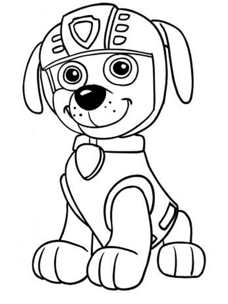 Desenhos de Fofo Zuma Patrulha Canina para colorir