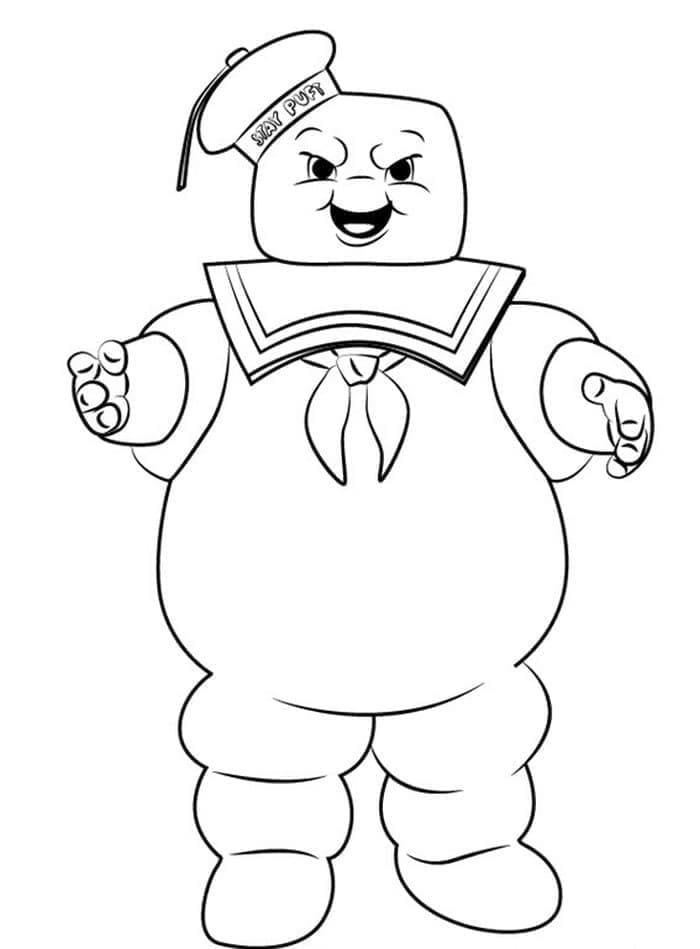 Desenhos de Homem de Marshmallow Stay Puft Irritado para colorir