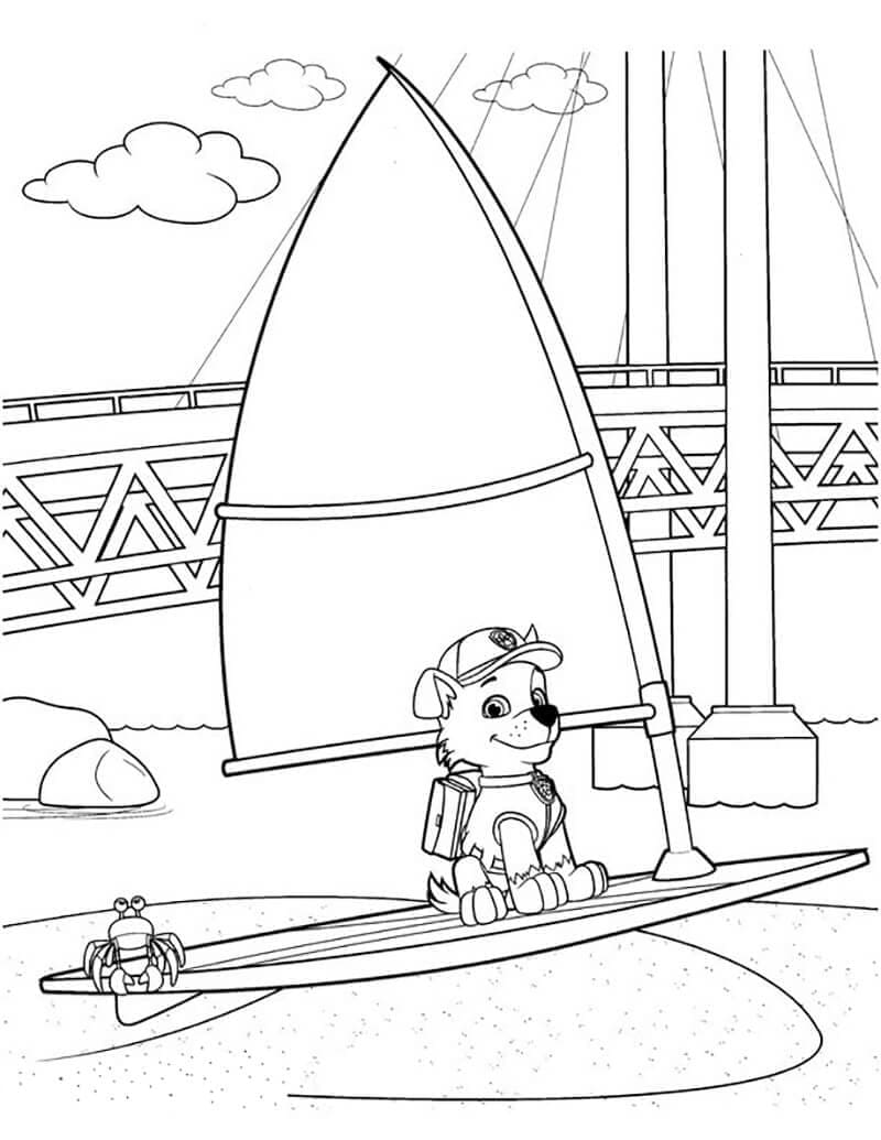 Desenhos de Imagem da Patrulha Canina Rocky para colorir