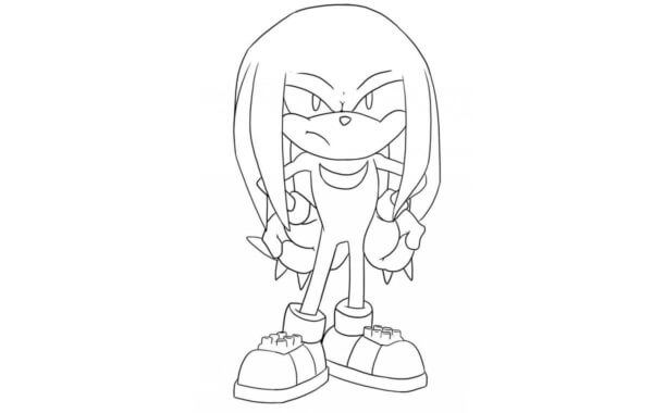 Desenhos de Knuckles Gráficos Grátis para colorir