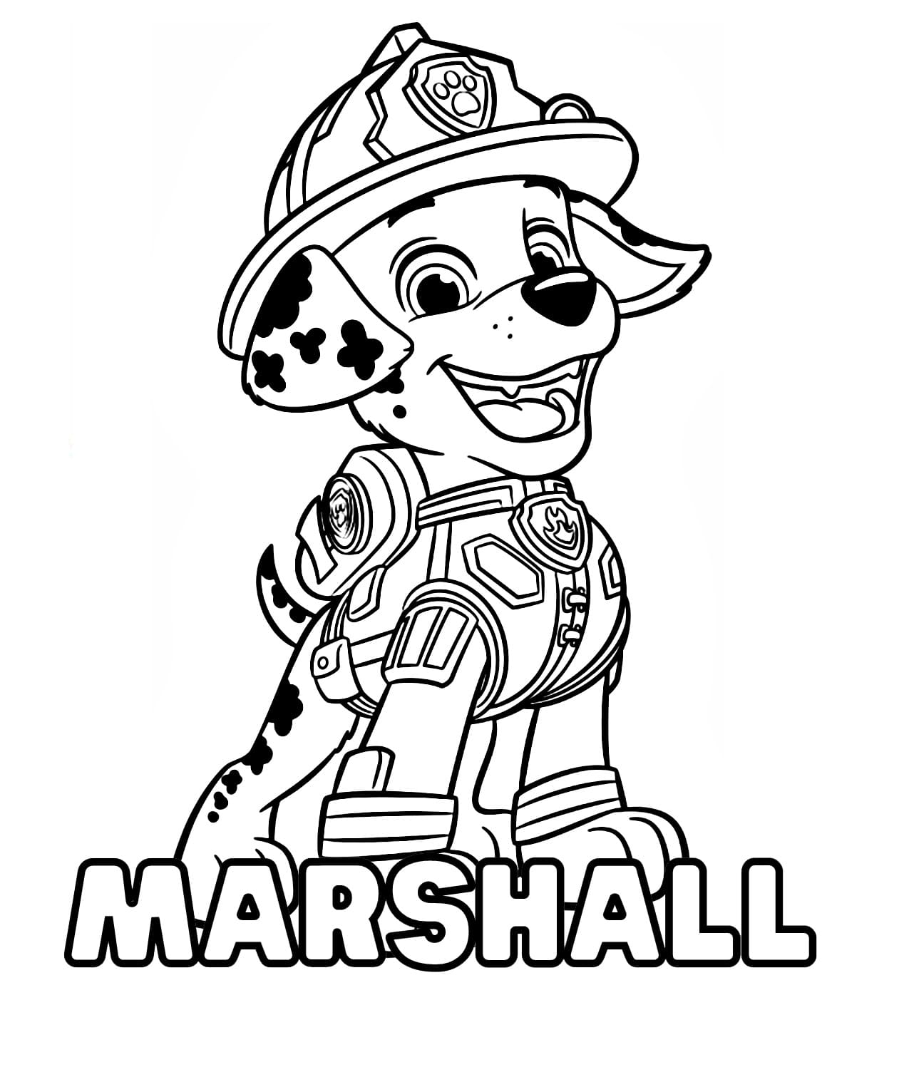 Desenhos de Marshall bonitinho para colorir