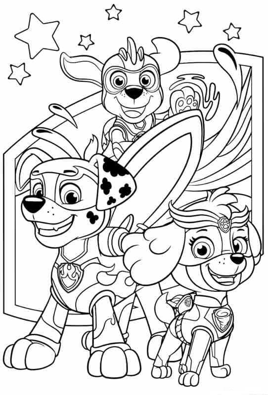 Desenhos de O Poderoso Zuma e Seus Amigos para colorir