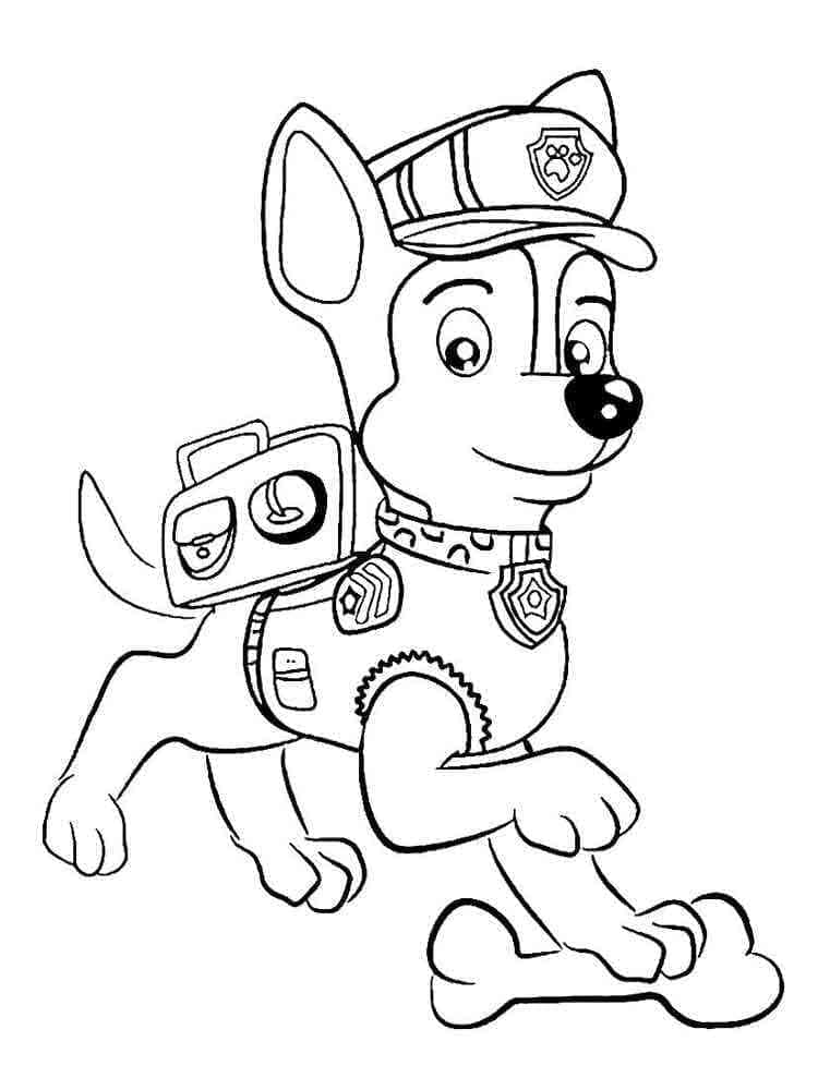 Desenhos de Patrulha Canina Little Chase para colorir