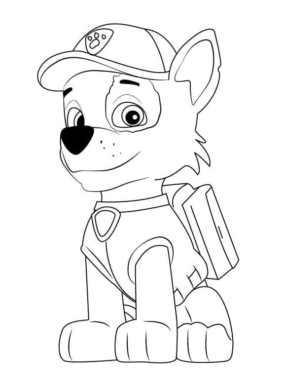 Desenhos de Sorrindo Rocky Patrulha Canina para colorir