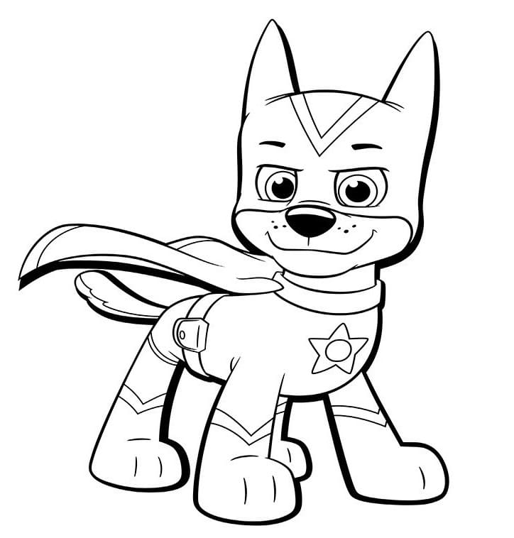 Desenhos de Super Chase Patrulha Canina para colorir