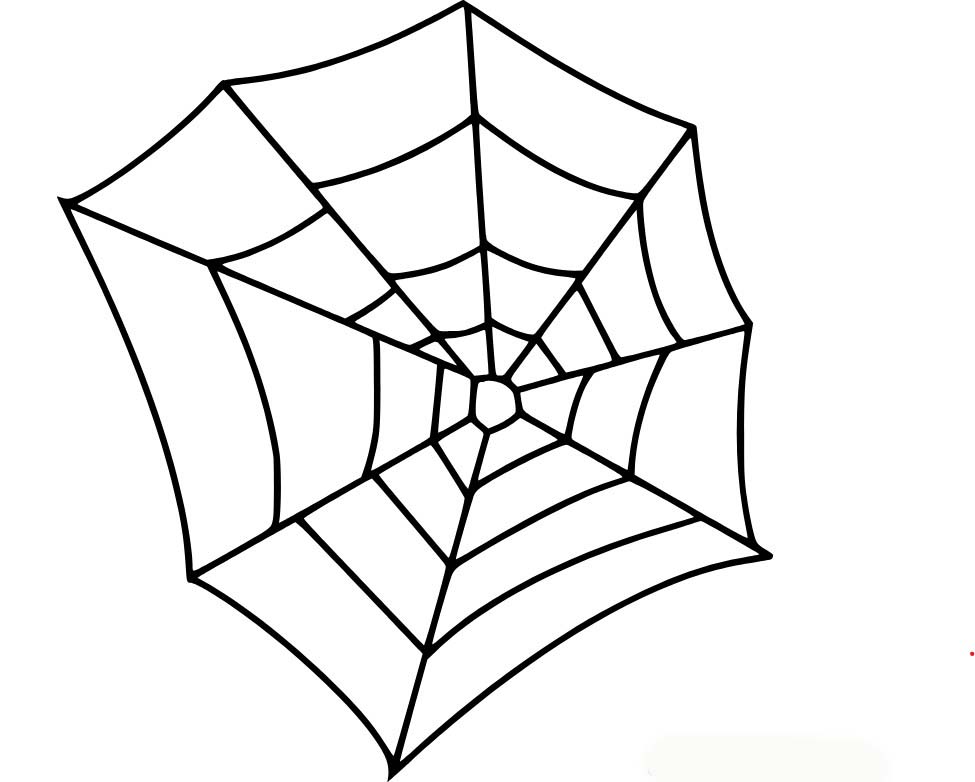 Desenhos de Teia de aranha fácil para colorir