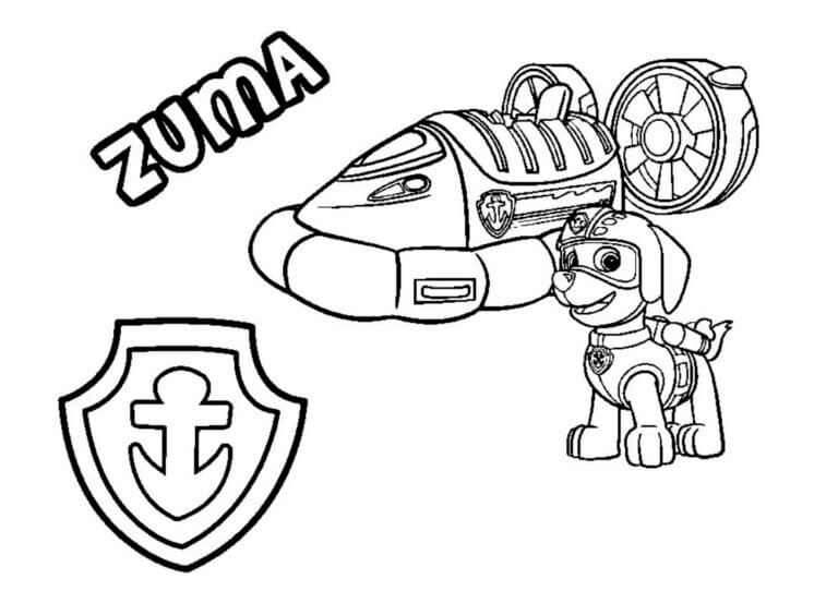 Desenhos de Zuma da Unidade de Patrulha para colorir