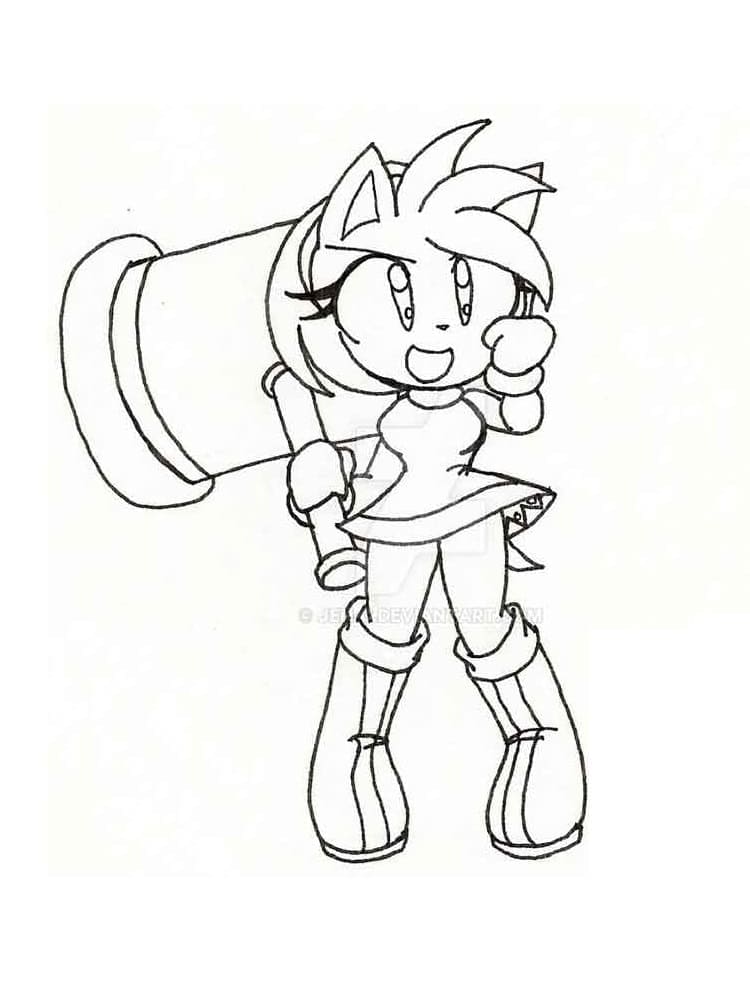 Desenhos de Amy Rose para imprimir grátis para colorir