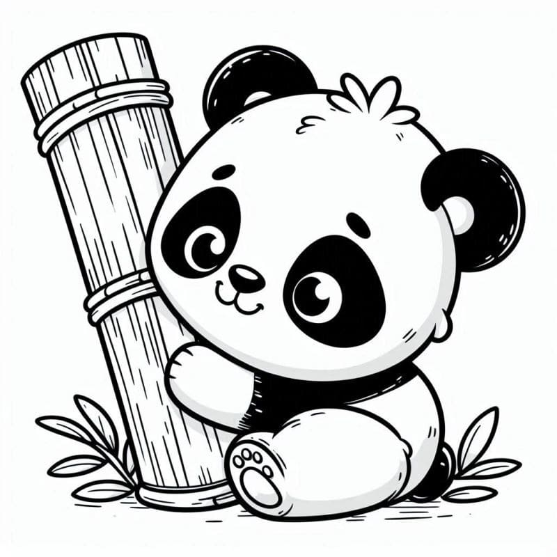 Desenhos de Bebê panda fofos para colorir