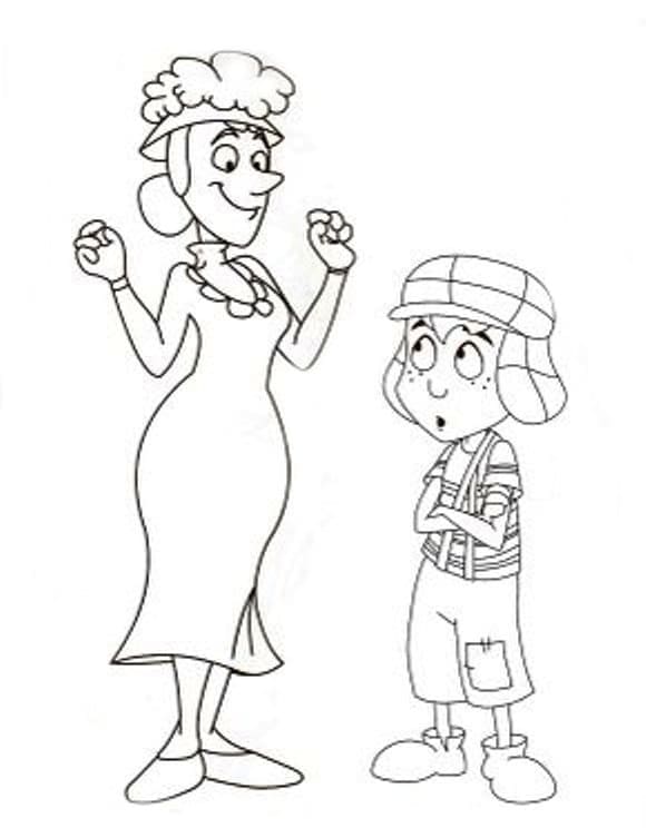 Desenhos de Chaves 5 para colorir