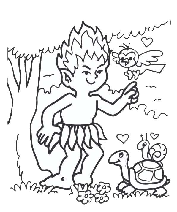 curupira coloring page