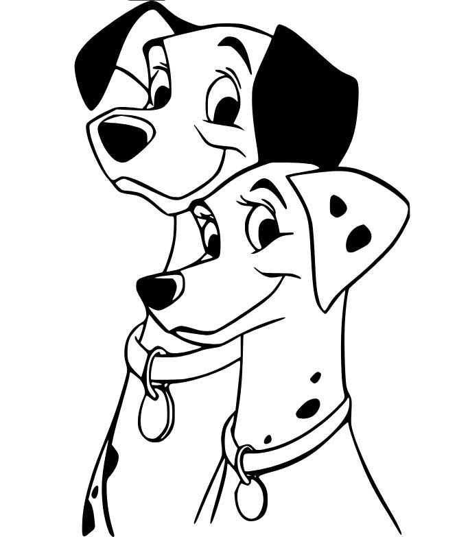 Desenhos de Desenhando Pongo e Perdita para colorir