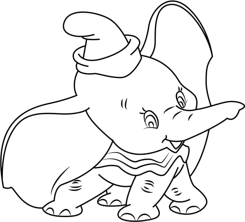 Desenhos de Desenhar Imprimir Dumbo para colorir