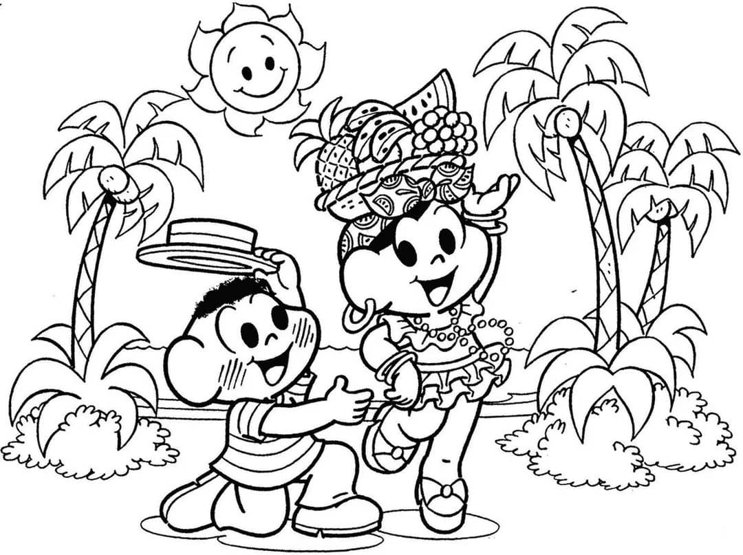 Desenhos de Desenhar Magali básico para colorir