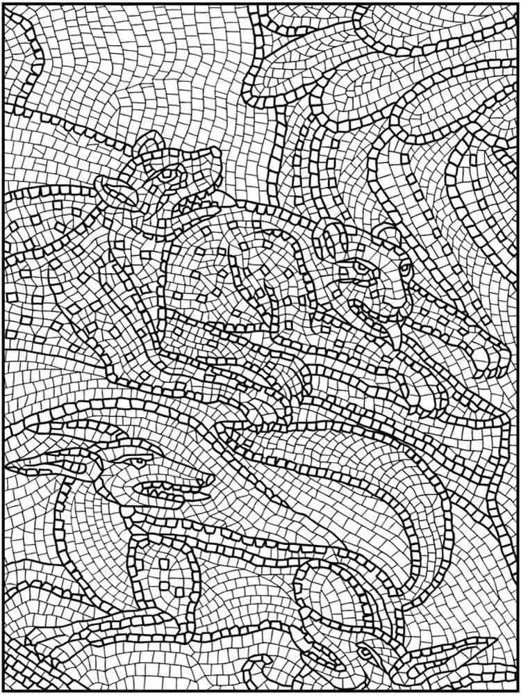 Desenhos de Desenhar Mosaico Grátis para colorir