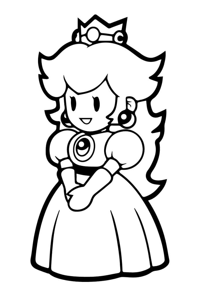 Desenhos de Desenhar Princesa Peach Chibi para colorir