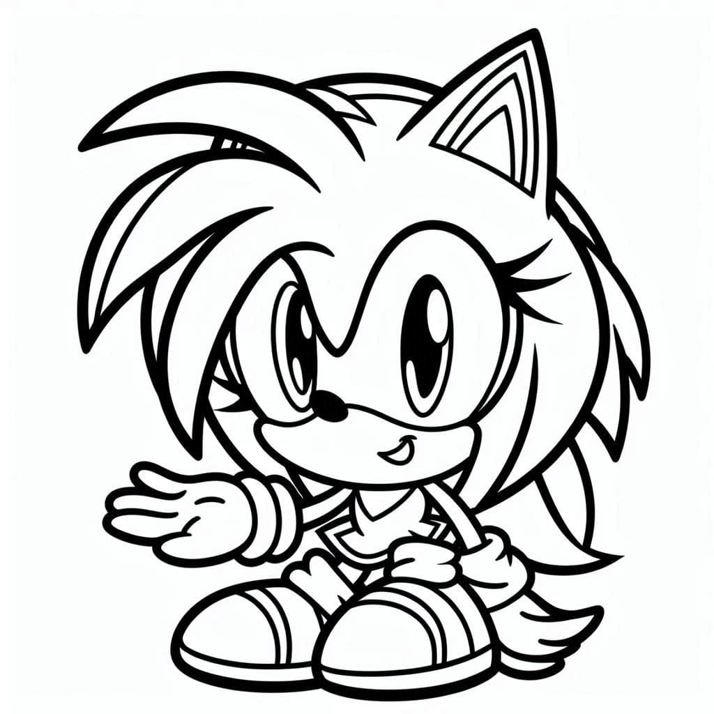 Desenhos de Desenhe Amy Rose 1 para colorir