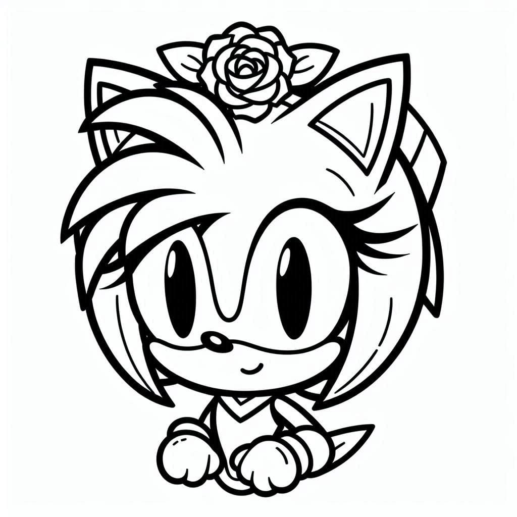 Desenhos de Desenhe Amy Rose 2 para colorir