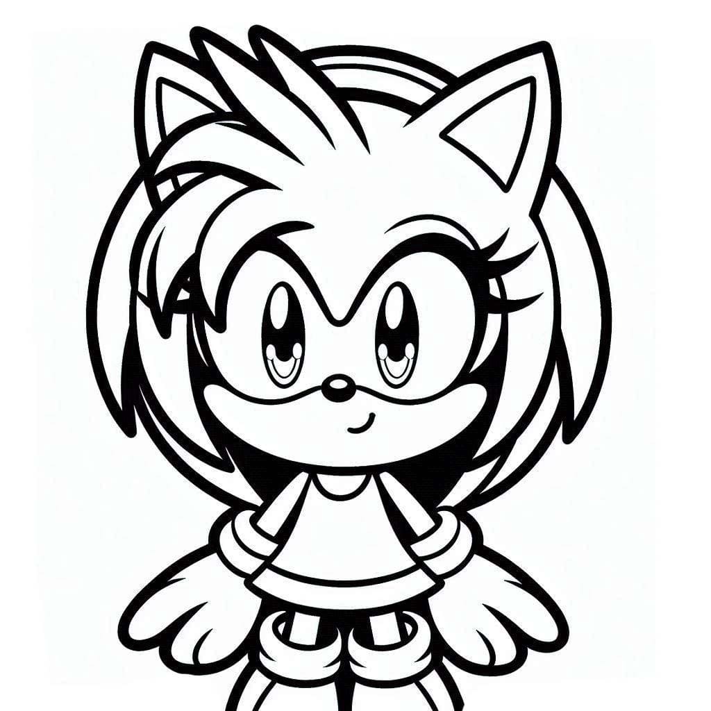 Desenhos de Desenhe Amy Rose 3 para colorir